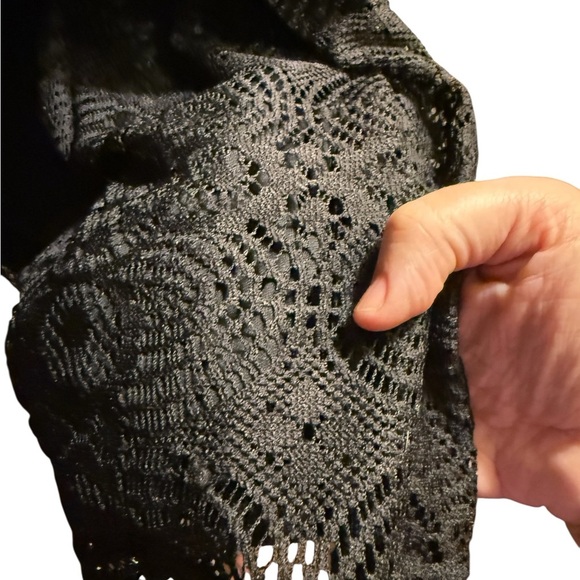 NWT KSL by Karin Stevens Black Lace Overlay Dress – Size 14W - Picture 8 of 14